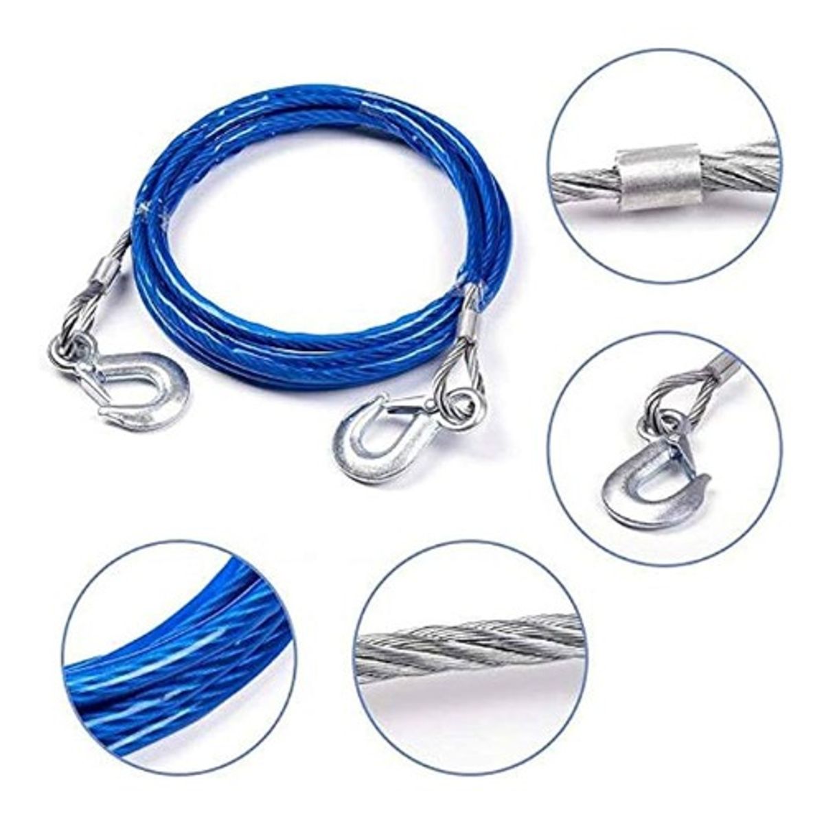 GENERICO - CABLE REMOLQUE DE ACERO 7 TONELADAS 12MMx4MTRS