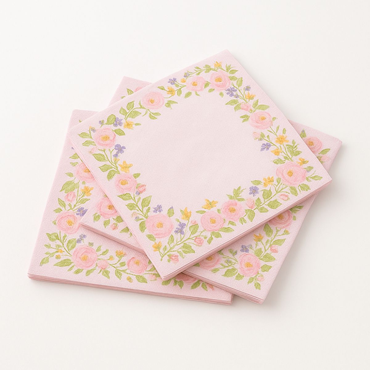 PIA COPELLO STORE - Pack x3 Servilletas de Flores Rosadas