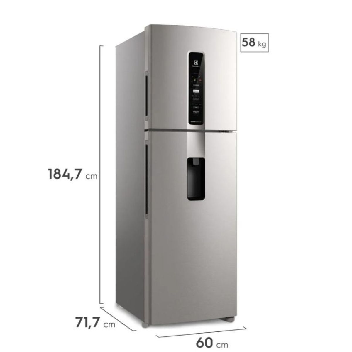 ELECTROLUX - Refrigerador Electrolux Top Freezer Efficient con AutoSense Inox Look 409L IW45S