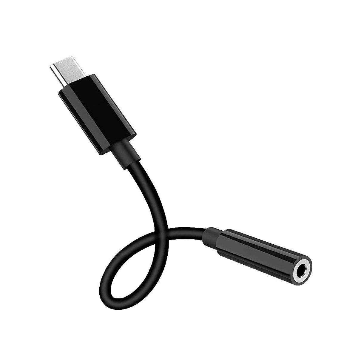 OEM - Adaptador Tipo C a Jack 3.5 mm para audio, micrófono y llamadas -Negro