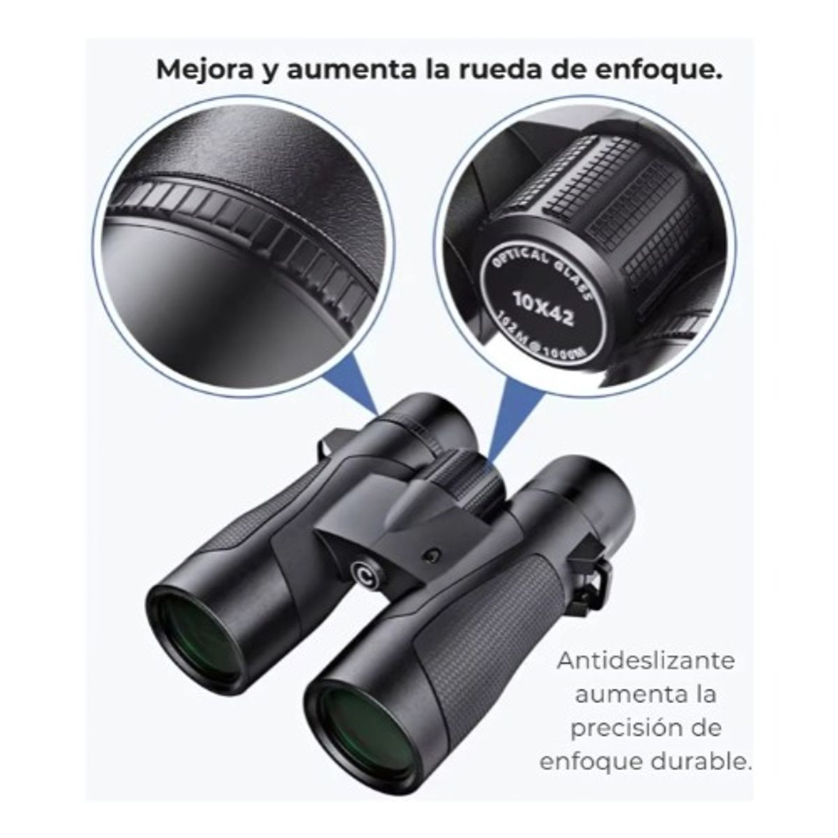 SANC - Binoculares Profesionales 1000m 10x42 Ajuste Dioptrías Bak4