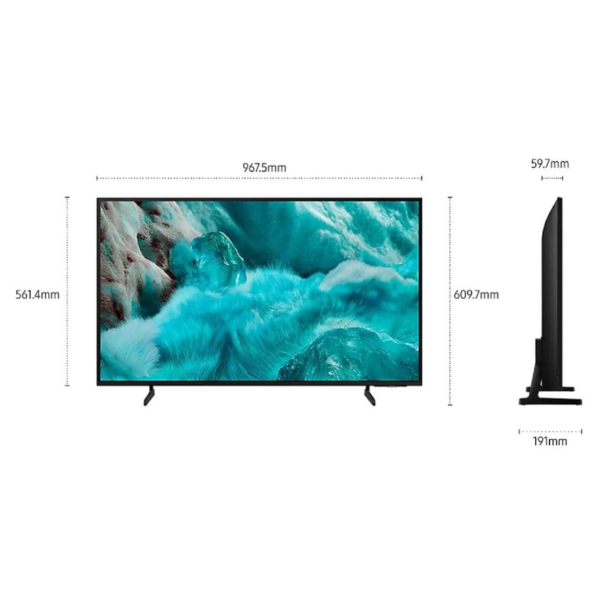 SAMSUNG - Televisor Samsung 43 Pulg QLED Smart UHD 4K Vision Ai QN43Q7FAAGX- Negro
