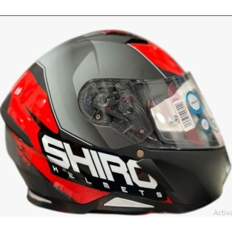 CES - CASCO INTEGRAL LINEA SHIRO SH-881 GRIS ROJO BRILLO