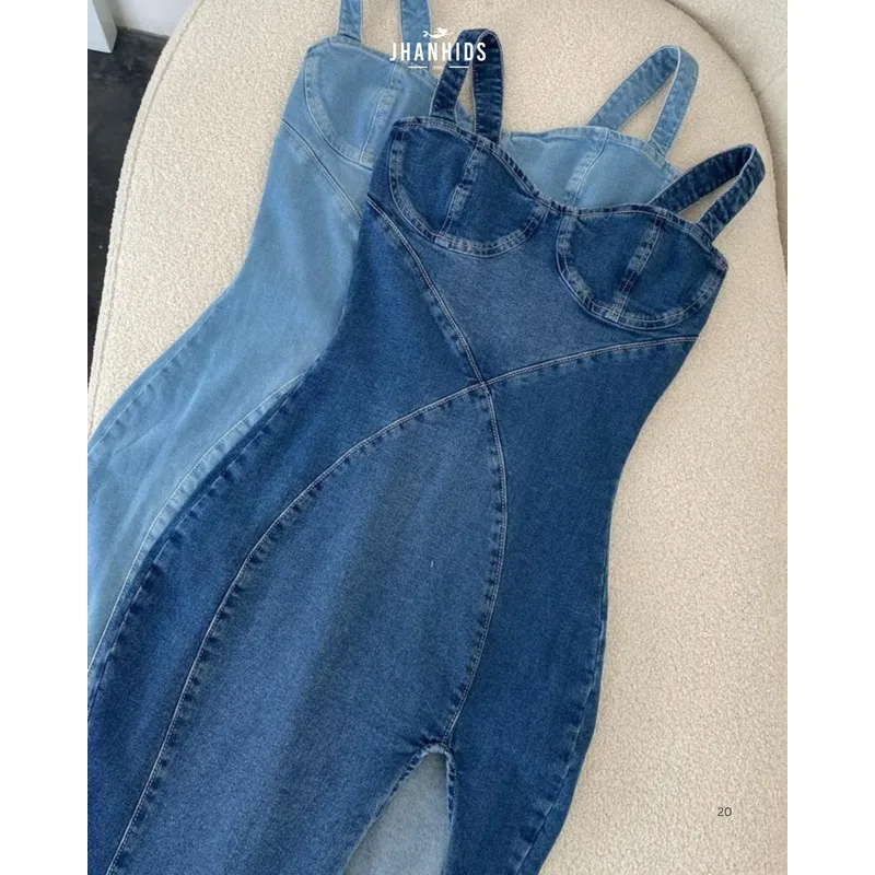 JHAN HIDS - Vestido Largo Denim Stephanie