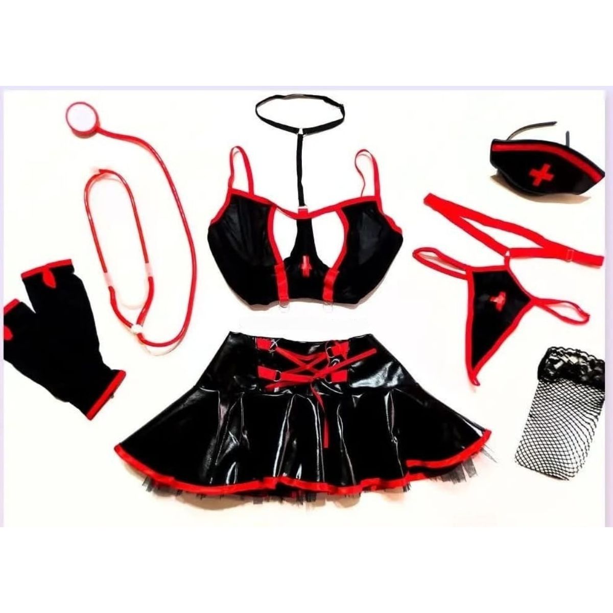 GENERICO - LENCERIA SEXY ENFERMERA DISFRAZ TALLA S-M-L