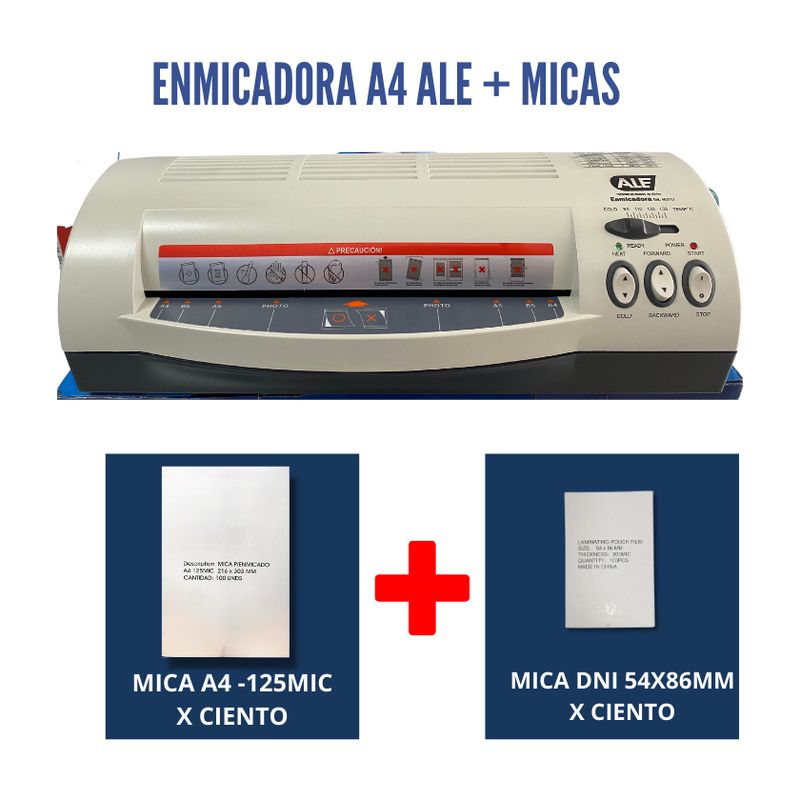 GENERICO - Enmicadora - Laminadora A4 ALE + MICAS