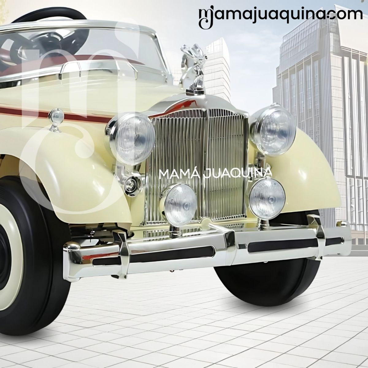 BEAUTIFUL - Carro a batería Musical de Lujo «CLASIC ROYCE» White