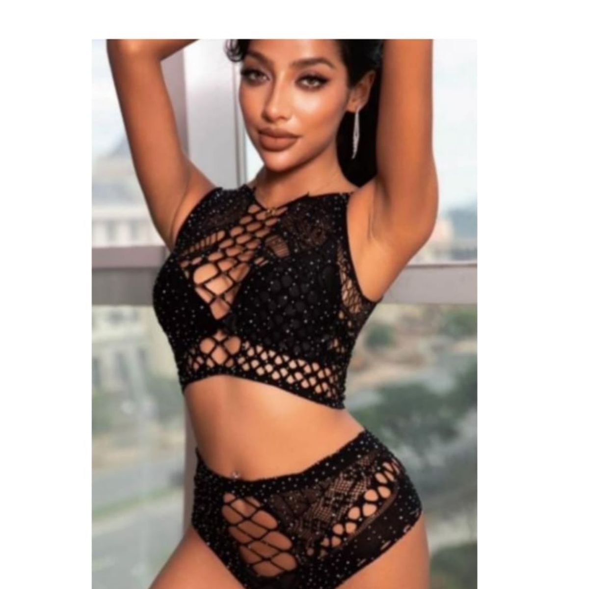 GENERICO - Lenceria de mallas con Brillos