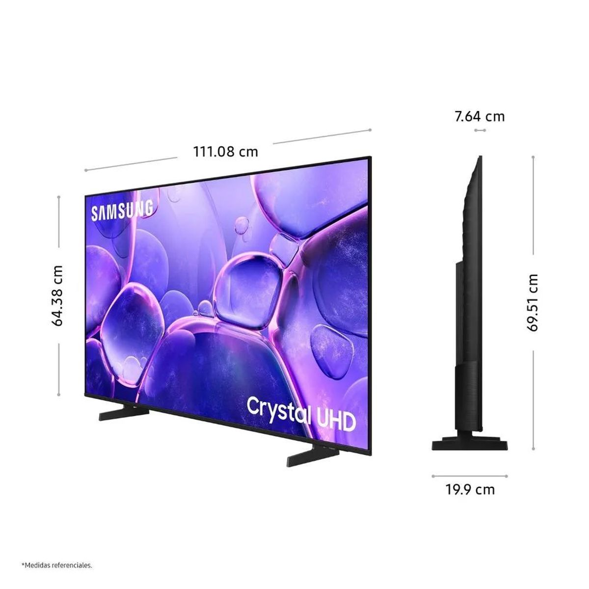 SAMSUNG - Televisor Samsung 50"  Pulg. Crystal UHD UN50U8000FGXPE Smart TV Modelo 2025 - Negro