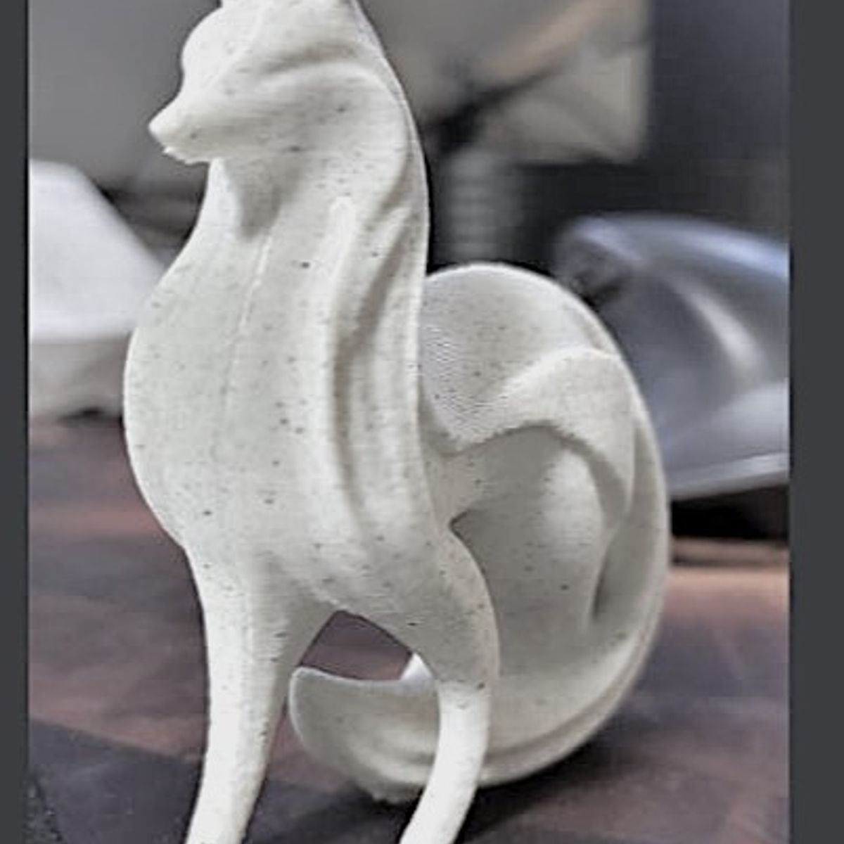 GENERICO - ADORNO EXCLUSIVO LOBO MARMOL 23cm x 10cm x 22cm