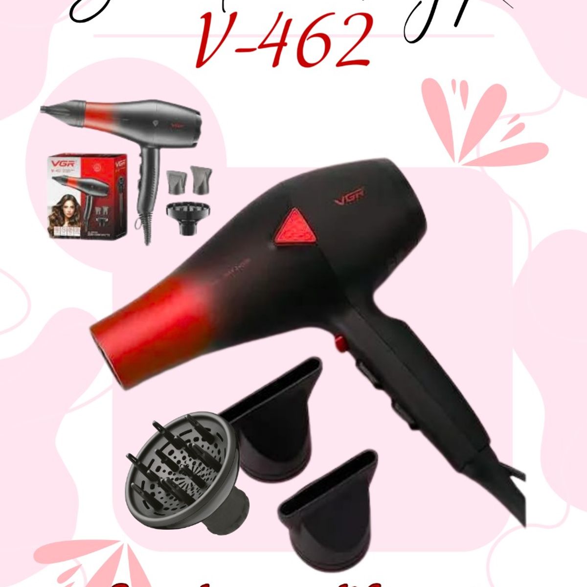 VOYAGER - SECADORA DE CABELLO VGR V-462