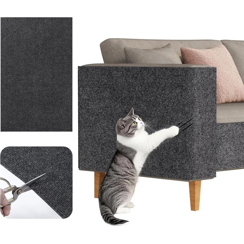 GENERICO - RASCADOR  PROTECTOR ADHESIVO DE MUEBLES PARA GATOS - GRIS