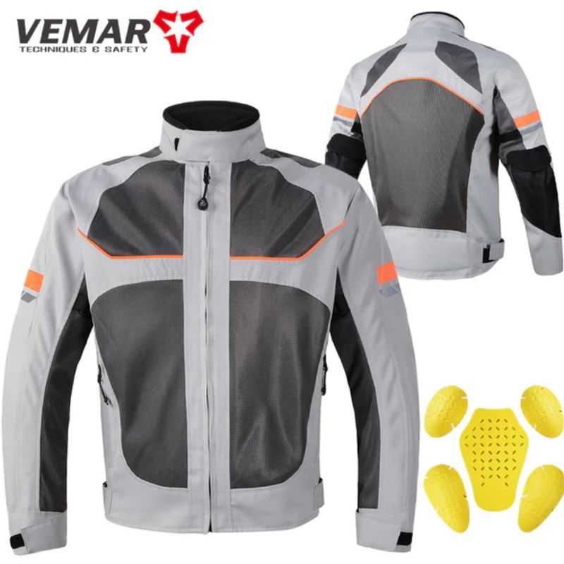 GENERICO - CHAQUETA DE MOTO VEMAR IMPERMEABLE GRIS