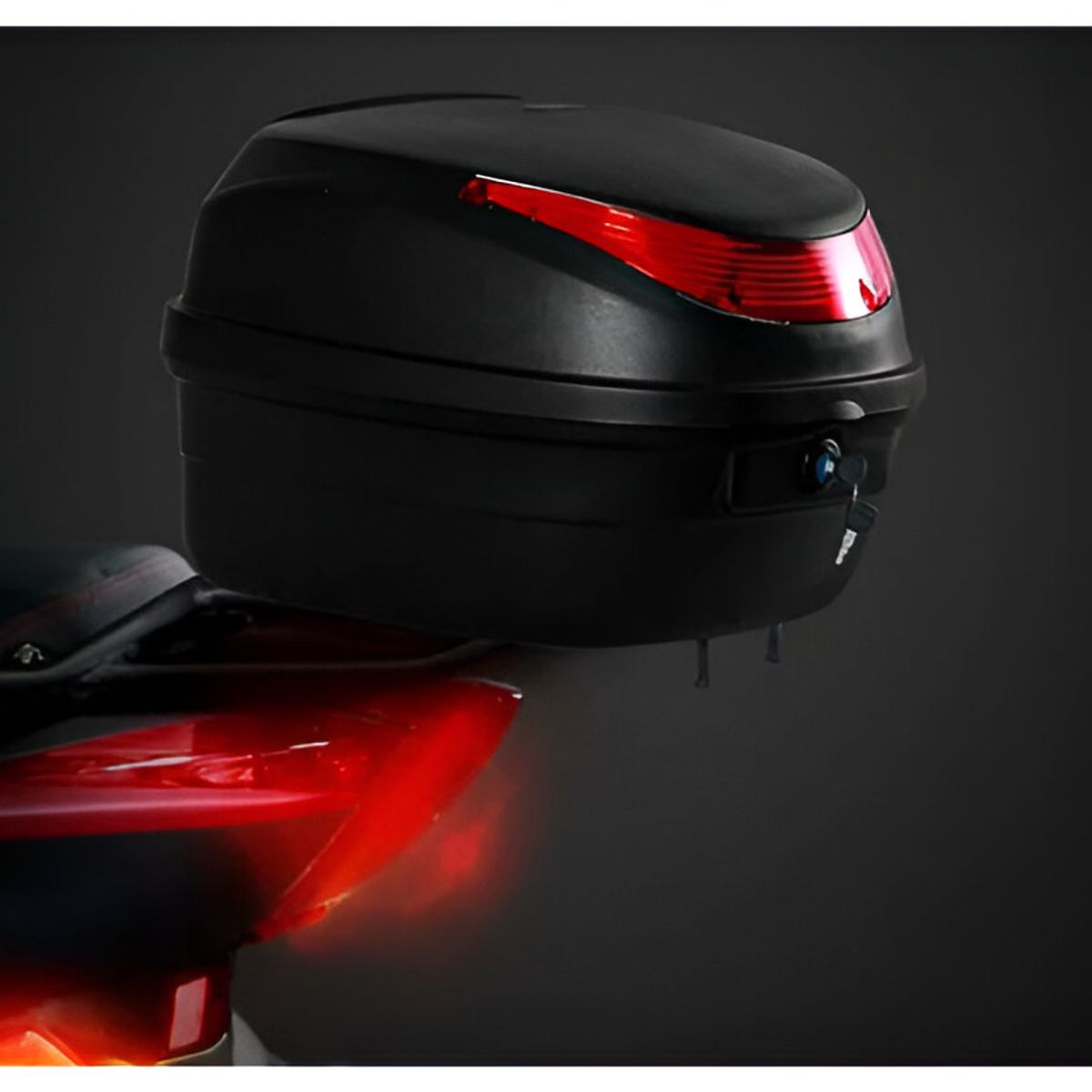 JET - Maleta Moto 46L Negro Mate con Reflectivos 56x43x33 cm