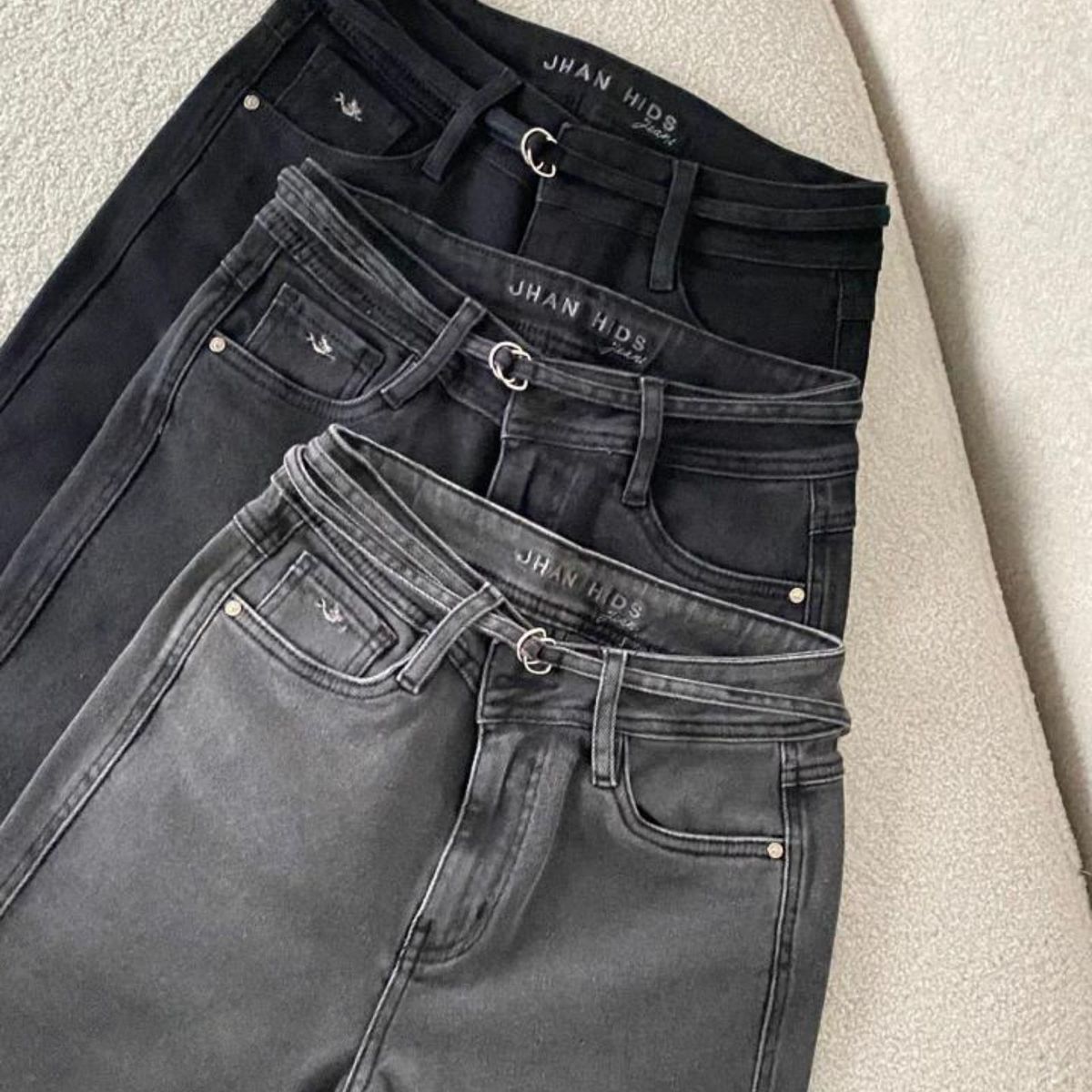 JHAN HIDS - Straight Pant Denim Colores Oscuros Dalia