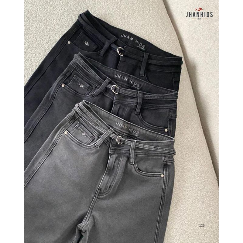 JHAN HIDS - Straight Pant Denim Colores Oscuros Dalia