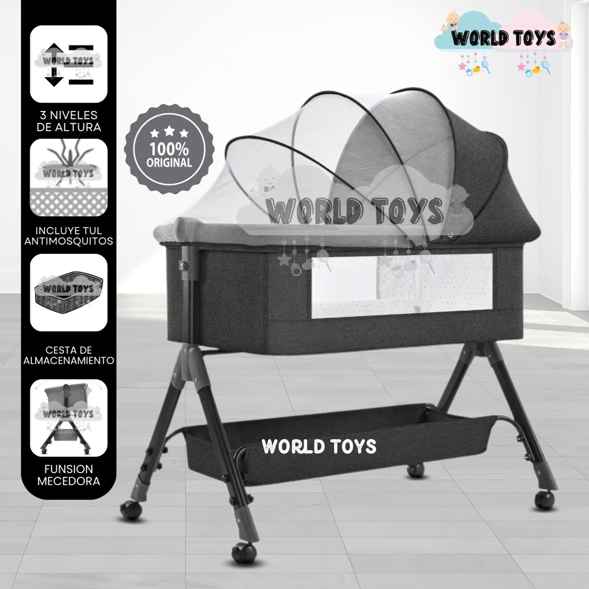 BABY - Cuna Colecho de Lujo «LENNI» Edición Limitada Black