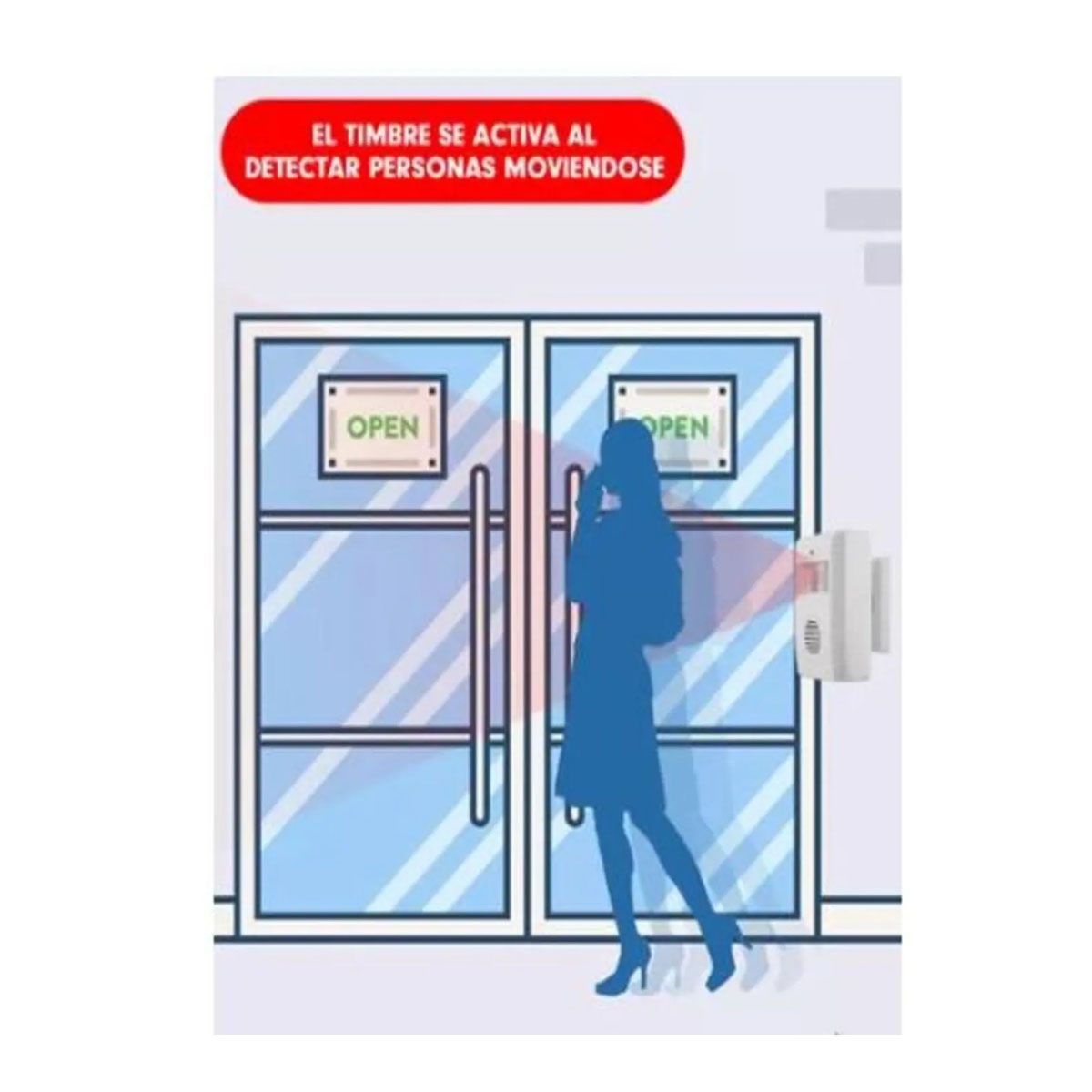 GENERICO - Timbre Con Sensor De Movimiento Con Alarma De Bienvenida