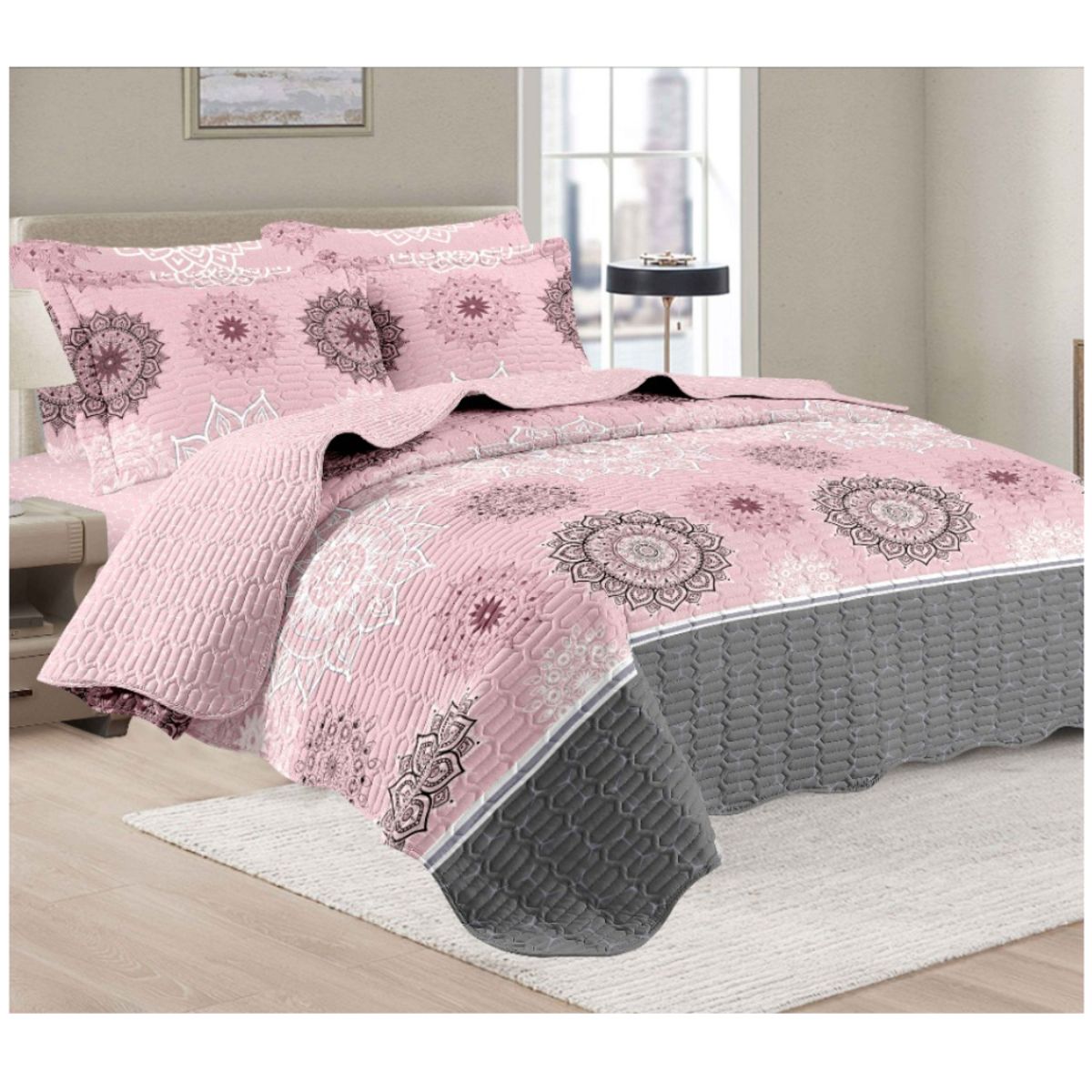 GOLDSUN - CUBRECAMA GOLDSUN 7 PIEZAS DE 2 PLAZAS