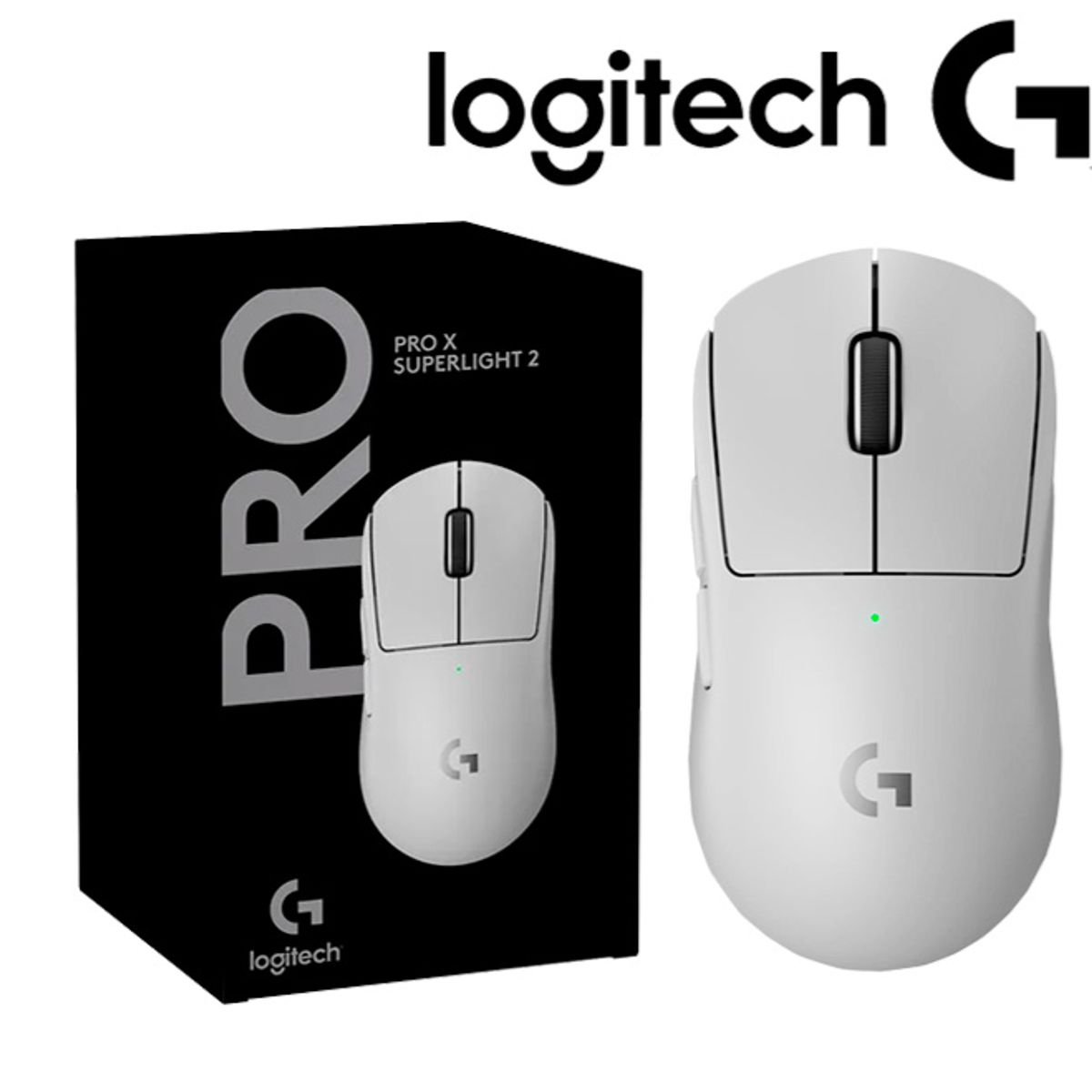 LOGITECH - Mouse Gamer G PRO X SUPERLIGHT LIGHTSPEED HERO 25K White LOGITECH