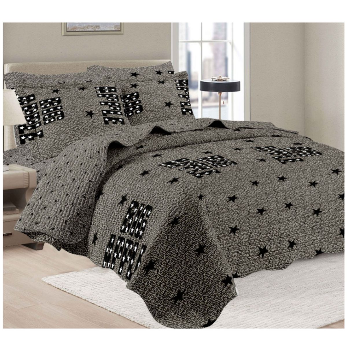 GOLDSUN - CUBRECAMA GOLDSUN 7 PIEZAS DE 2 PLAZAS