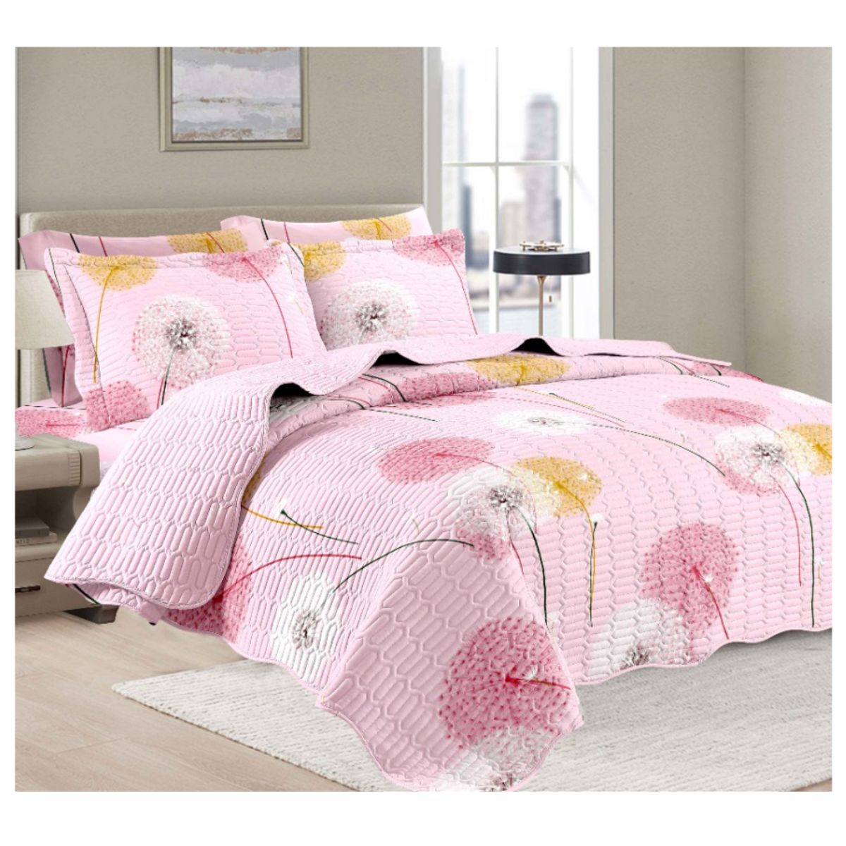 GOLDSUN - CUBRECAMA GOLDSUN 7 PIEZAS DE 2 PLAZAS