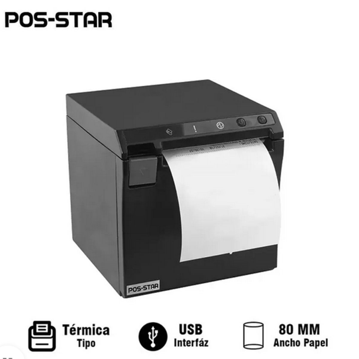 POS STAR - IMPRESORA TÉRMICA POS-STAR WP80A 80MM WIFI USB NEGRO
