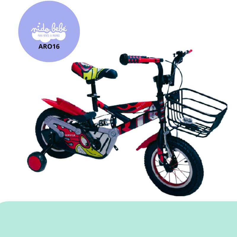 GENERICO - Bicicleta infantill aro 16 para niño modelo miragge orange