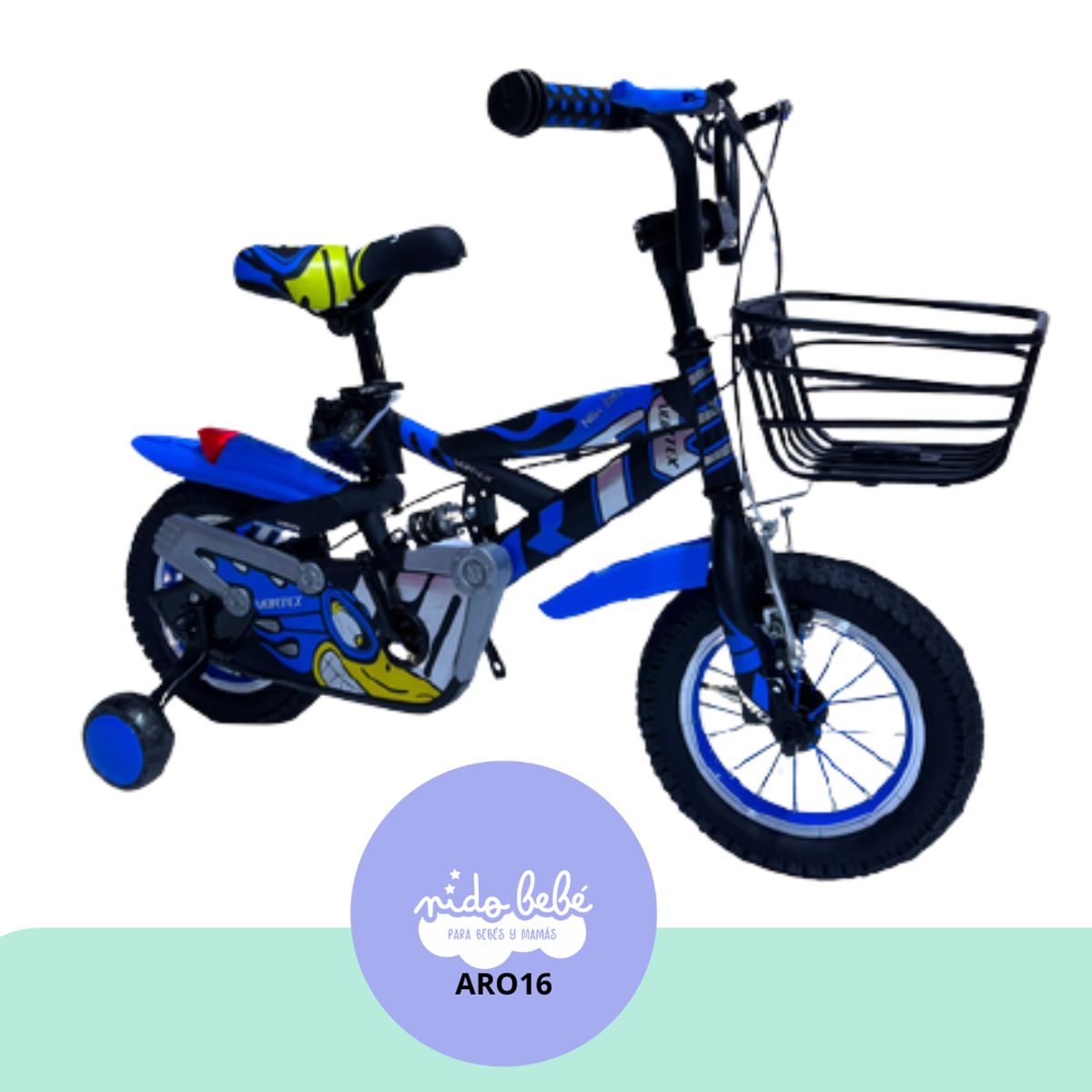 GENERICO - Bicicleta infantill aro 16 para niño modelo miragge orange