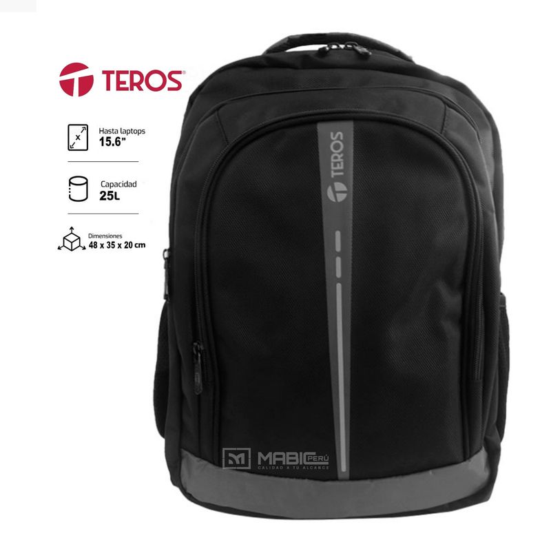 TEROS - MOCHILA TEROS TE-IDS18570 POLIESTER 16 NEGRO