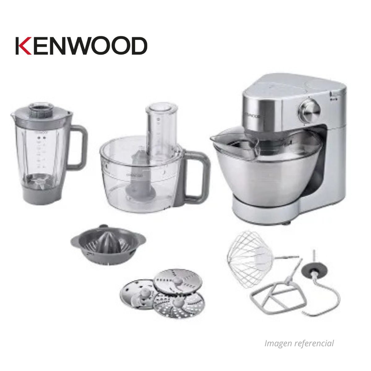 KENWOOD - Batidora Kenwood  de 900W 4 en 1 KM280 de 4.3 Litros Gris