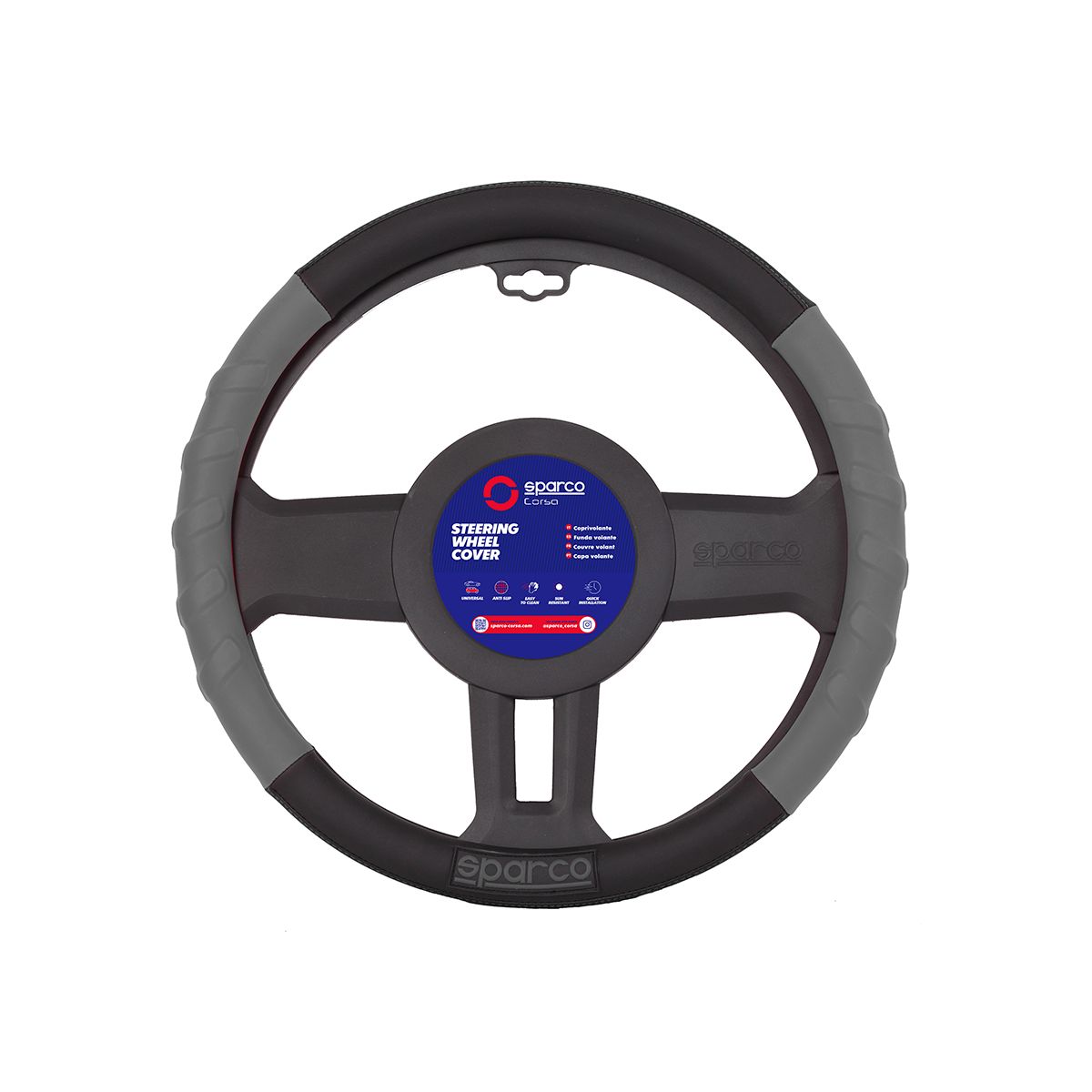 SPARCO - Forro de Timón Sparco Antideslizante Ergonómico Spc1117gr