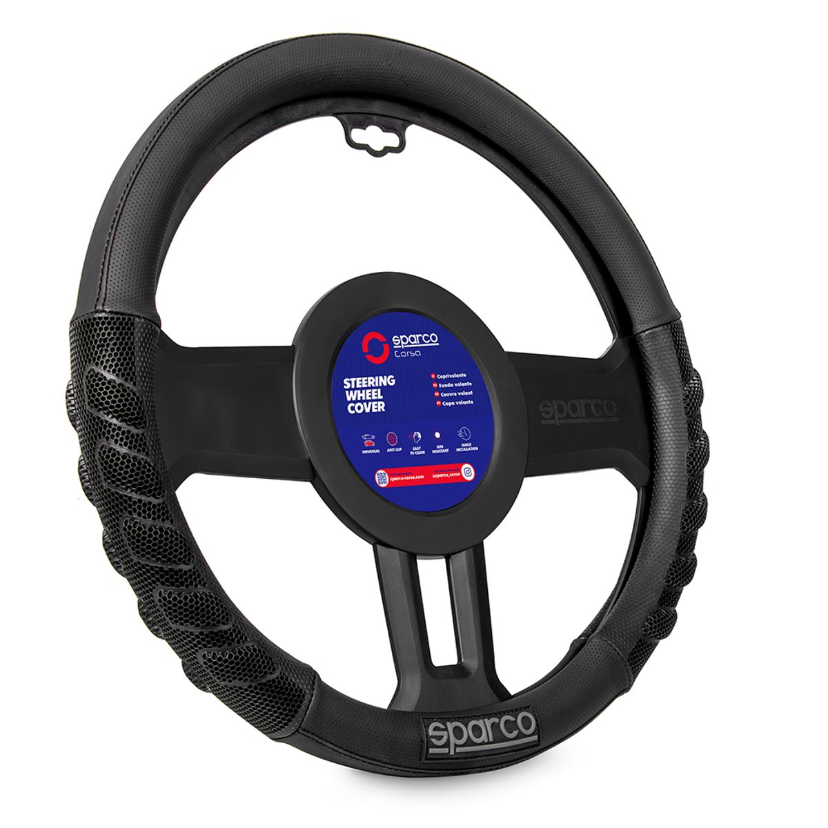 SPARCO - Forro de Timón Sparco Antideslizante Ergonómico Sps101bk