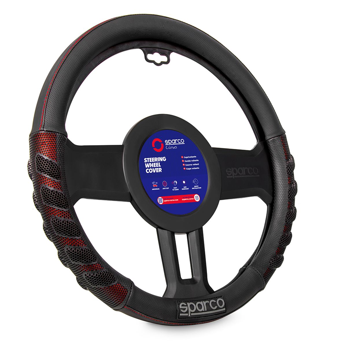SPARCO - Forro de Timón Sparco Antideslizante Ergonómico Sps101rd