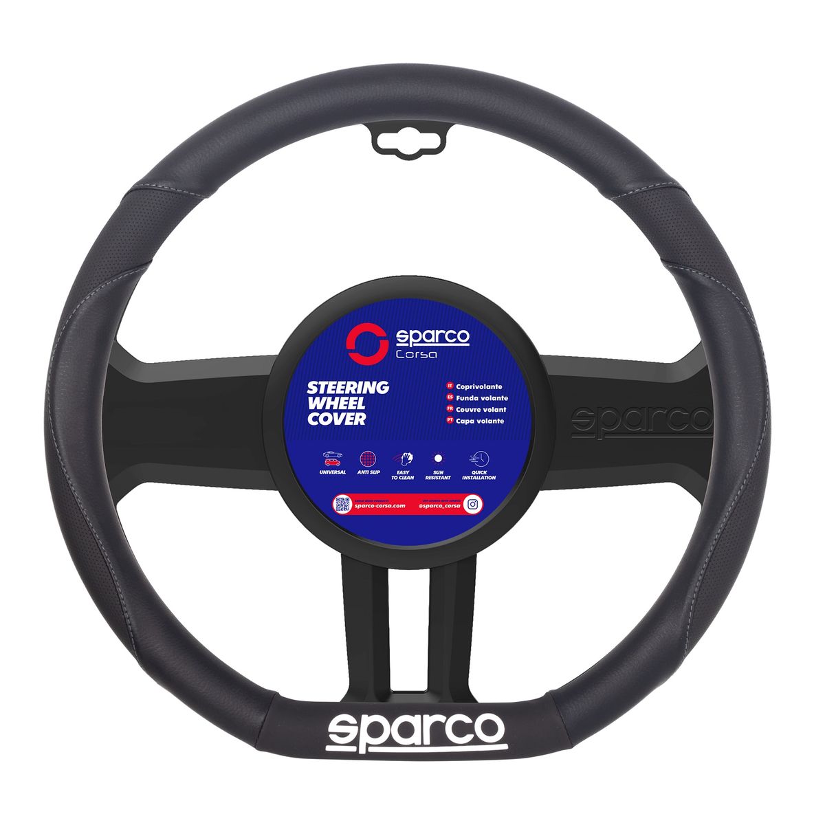 SPARCO - Forro de Timón Ergonómico Tipo D 35cm Sparco Sps114