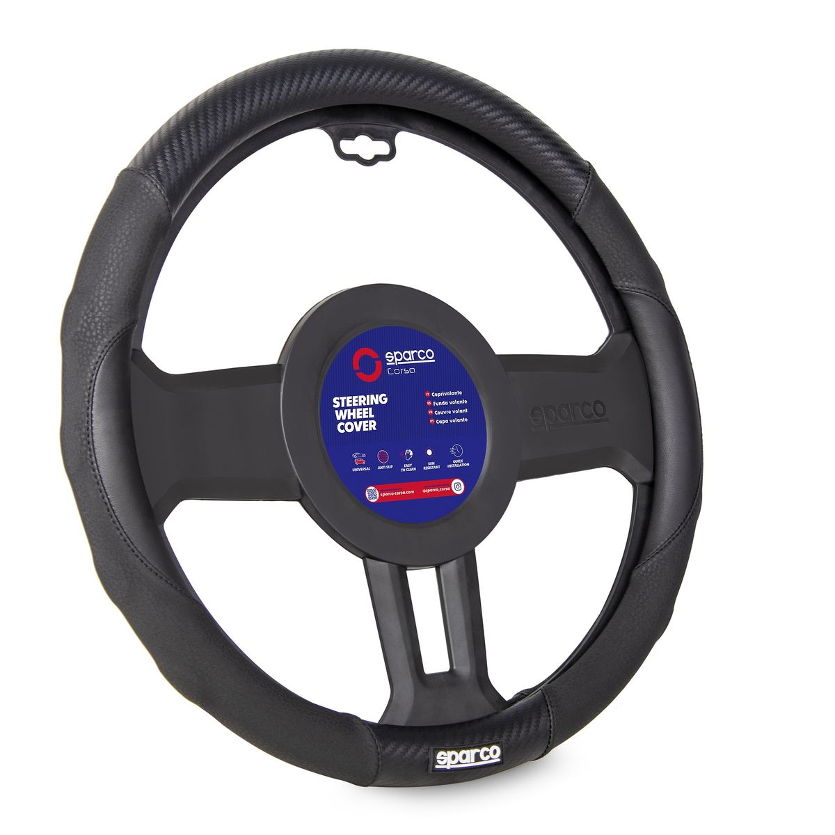 SPARCO - Forro funda De Timon Cuero Sparco Corsa SPS125BK