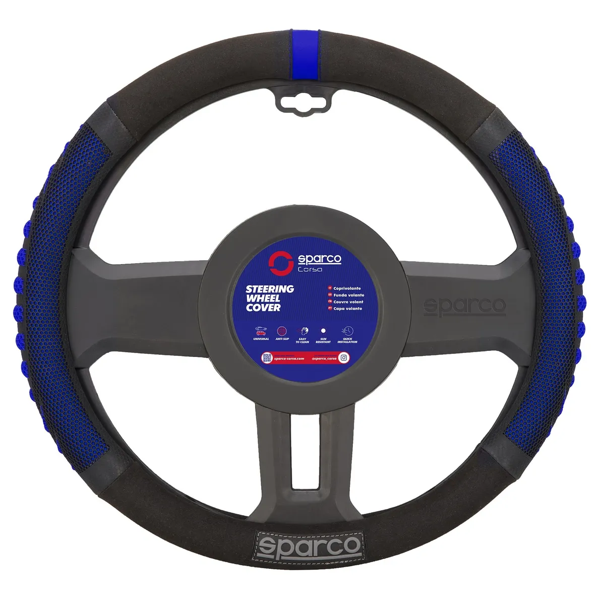 SPARCO - Forro de Timón Ergonómico Sparco Premiun SPS137BL