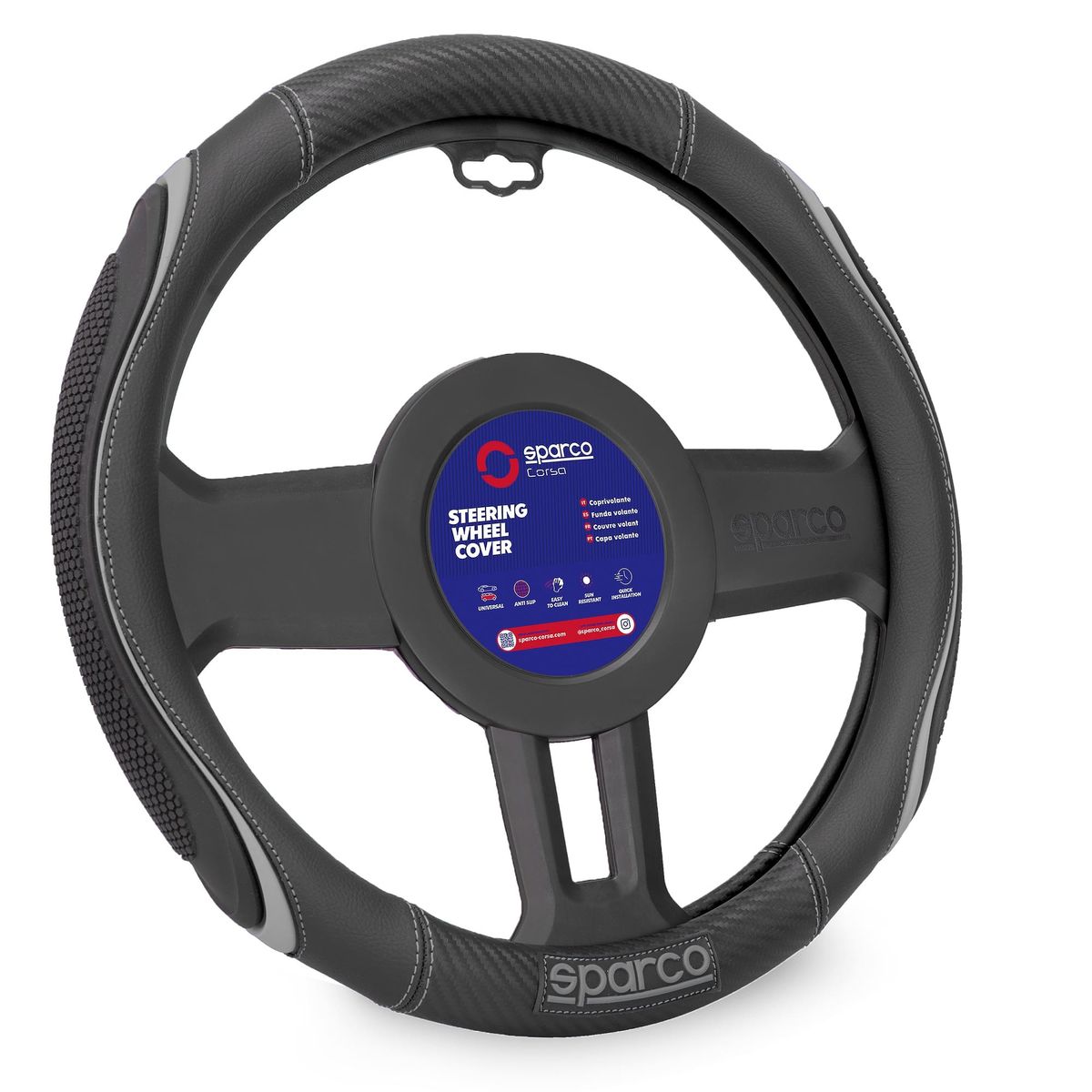 SPARCO - Forro de Timón Ergonómico Sparco Elegante SPS138GR