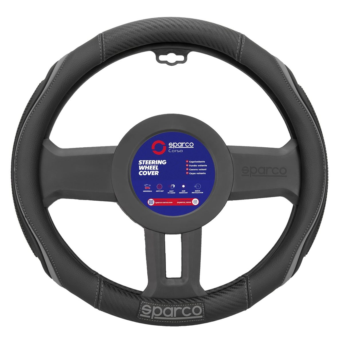 SPARCO - Forro de Timón Ergonómico Sparco Elegante SPS138GR