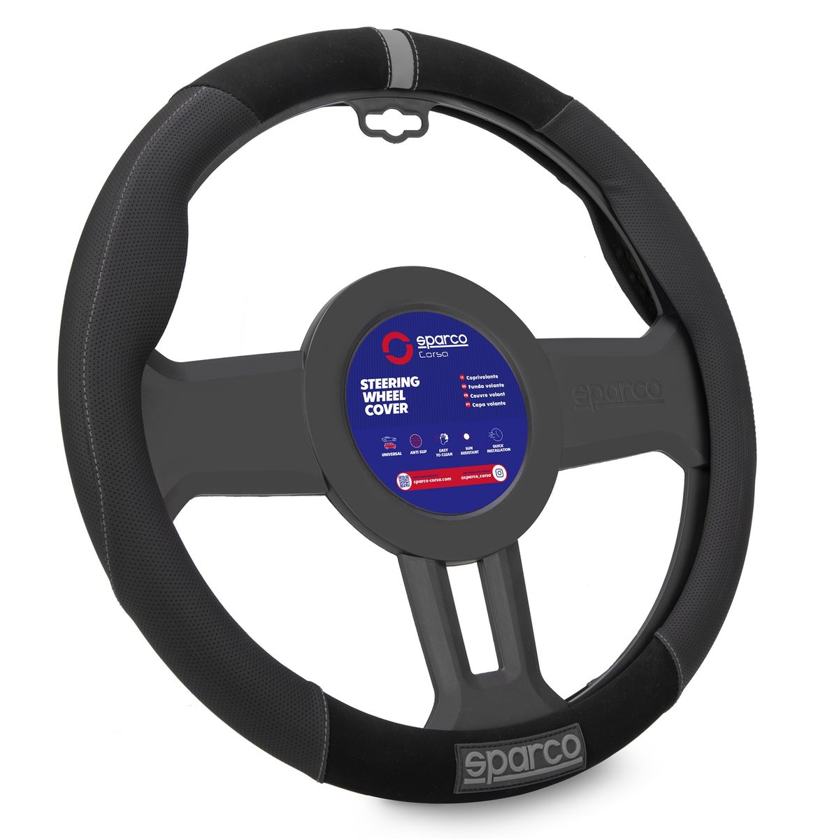 SPARCO - Funda De Volante New Premiun Deportivo Tipo 37 38 cm