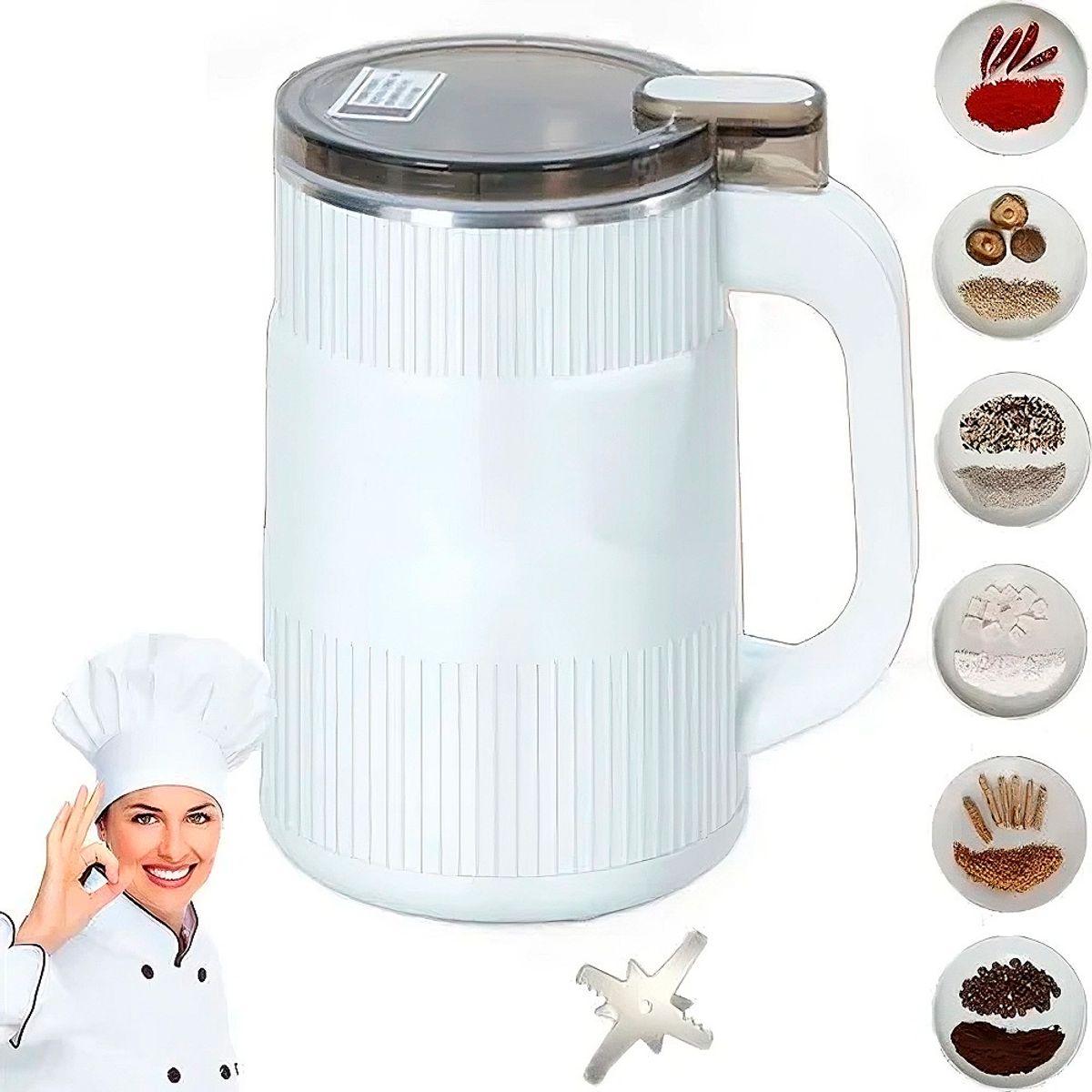 RAFF - Molinillo Eléctrico Raf R7143 Para Café Granos 300w