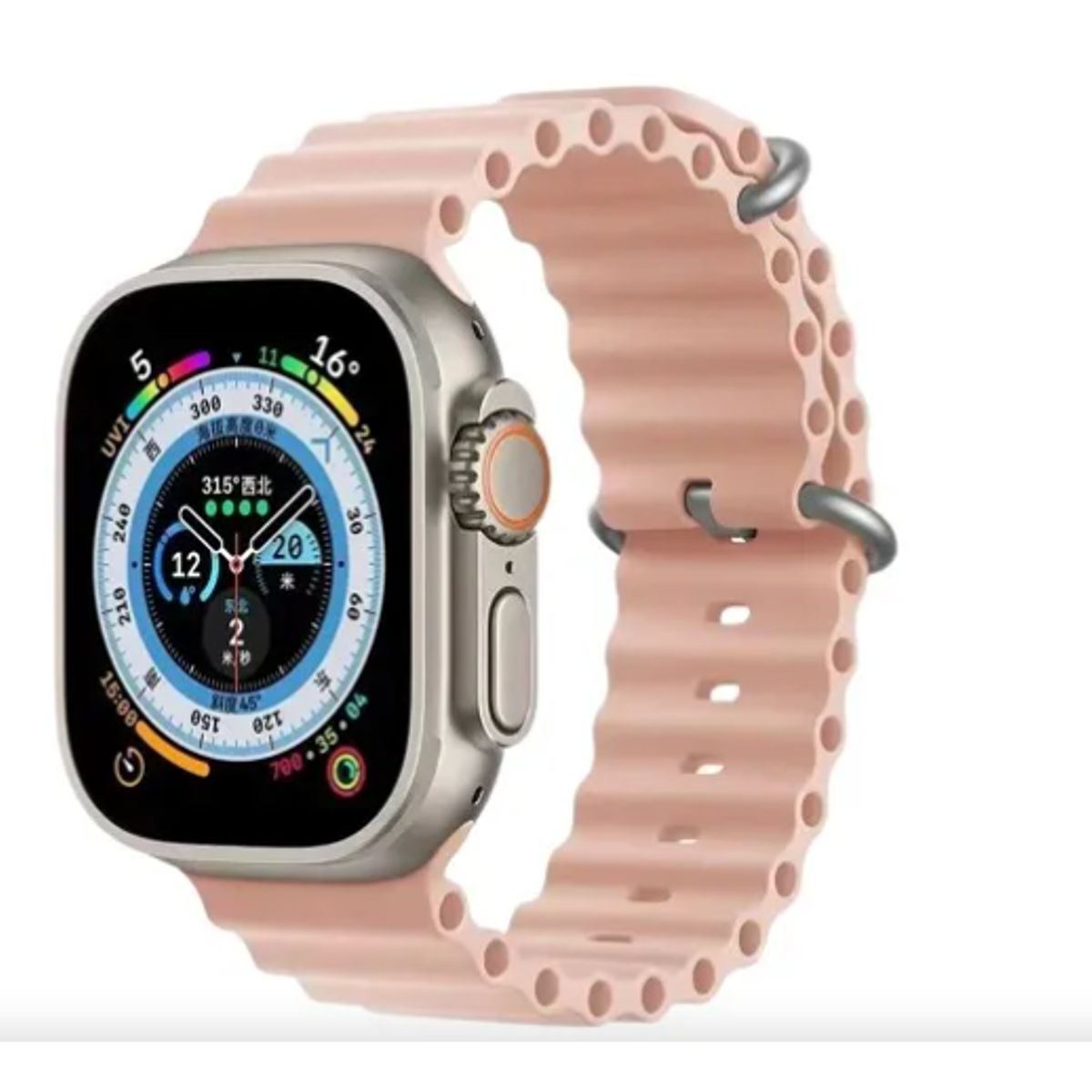 GENERICO - Correa Corrugada Clásica para Apple Watch 45mm - Rosado