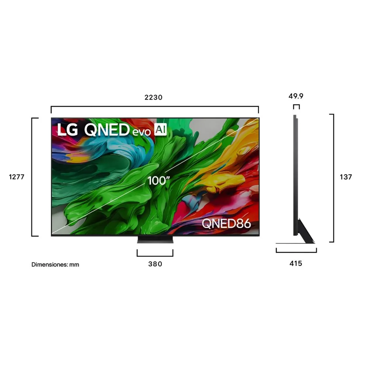 LG - Televisor Smart LG QNED 100 100QNED86AS MiniLED 4K