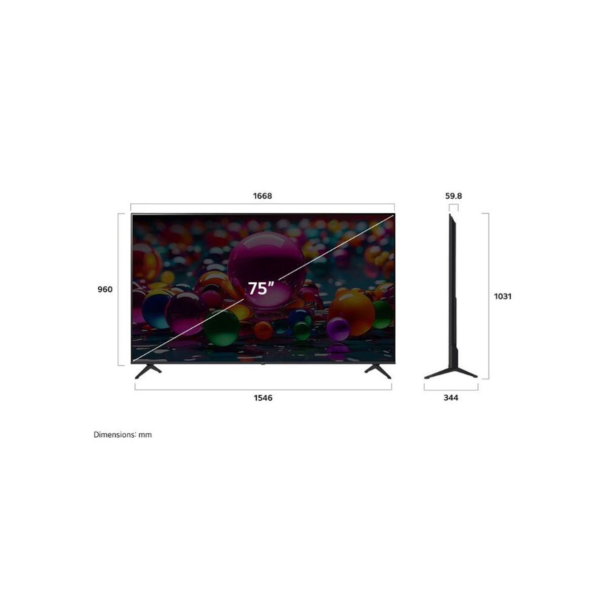 LG - Televisor Smart LG 75 75UA8000PSB UHD AI 4K