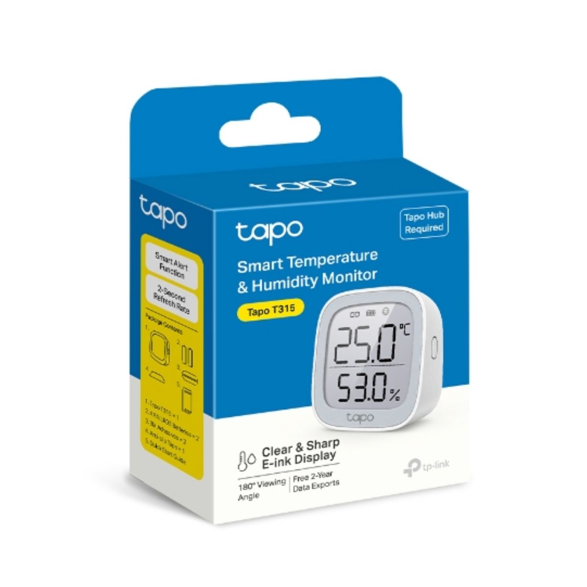 TP LINK - Sensor Inteligente de Temperatura y Humedad TP-Link Tapo T315 V1 Inalámbrico