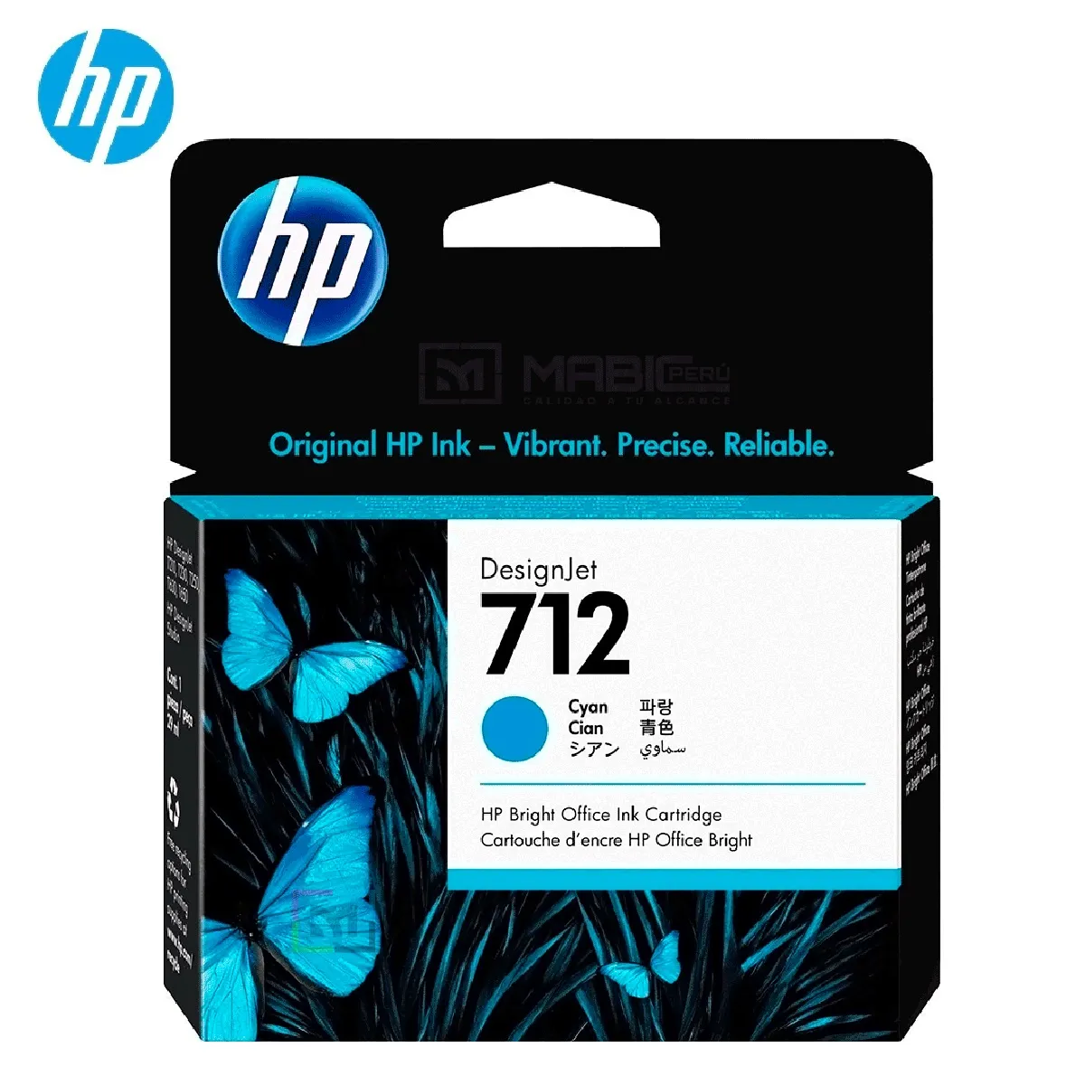 HP - Pack Tinta HP 712 Negro Cian Magenta Amarillo Original