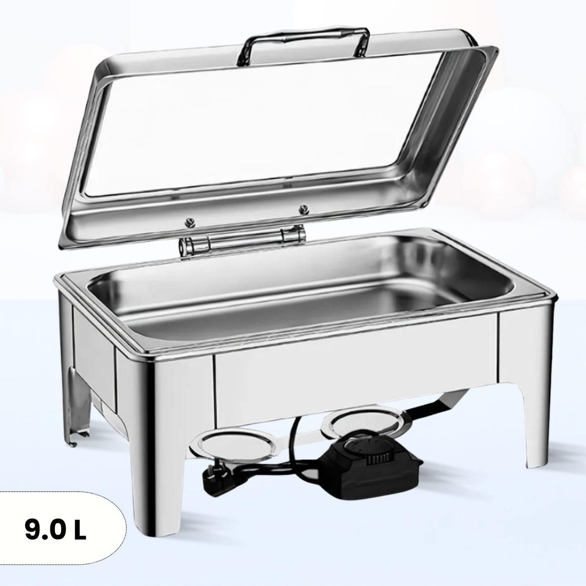 ICHIMATSU - Samovar Rectangular Eléctrico Un División Tapa Ventana  9 L