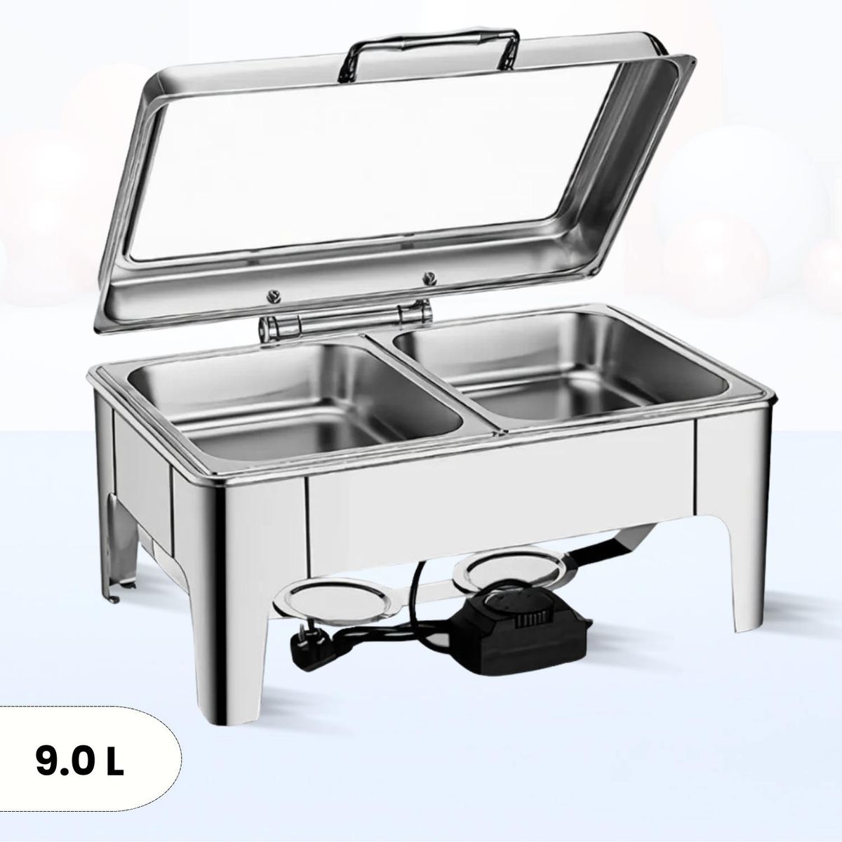 Ichimatsu - Samovar Rectangular Eléctrico Dos División Tapa Ventana  9 L
