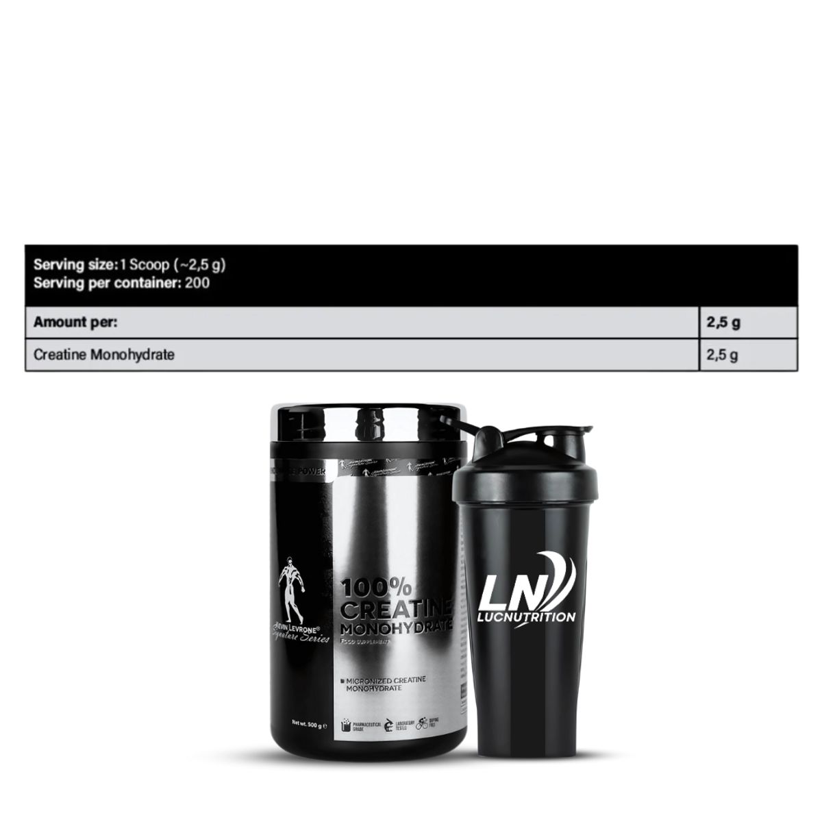 KEVIN LEVRONE - Creatina kevin levrone 500 g Creatina Monohidratada y Micronizada