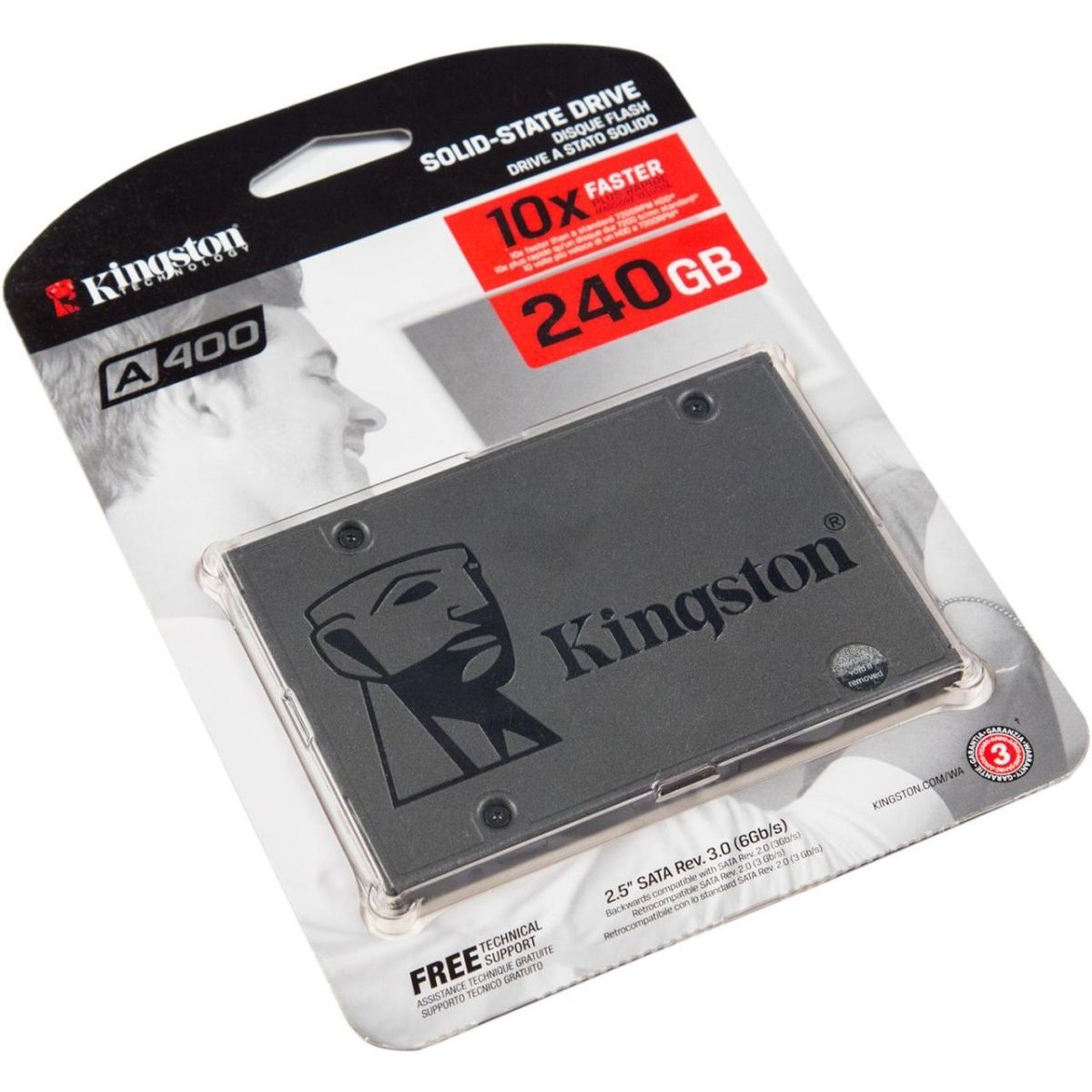 KINGSTON - SSD Disco Solido Kingston A400 240 GB 2.5" SATA